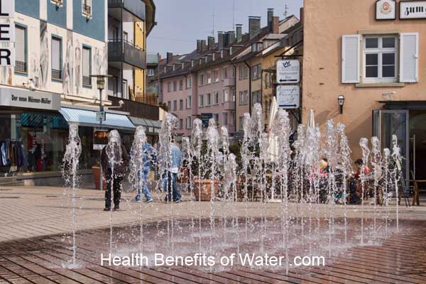 Urban water fountain in Germany 