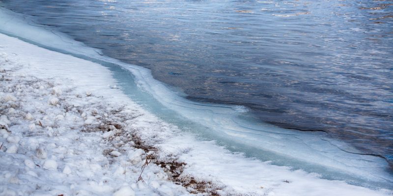 Water freezes at the surface first