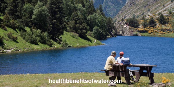 Negative Ions by the mountain lake in Andorra